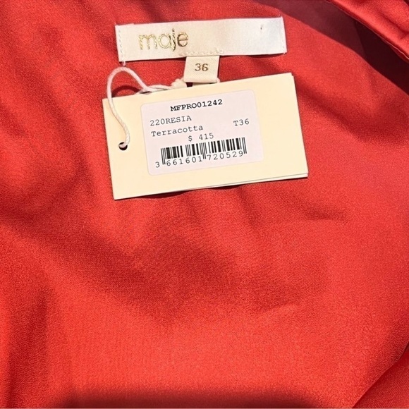 MAJE Resia Cutout Ombre Satin Slip Dress Maxi Dress NEW NWT Size Small; 36 - Picture 9 of 9